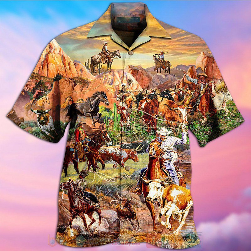 Cowboy Desert Life Horse Hawaiian Shirt 1 2