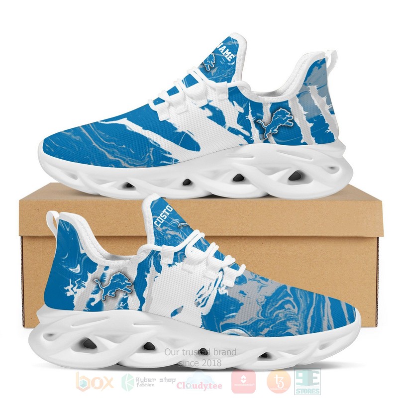 Detroit Lions NFL American Custom Name Clunky Max Soul Shoes