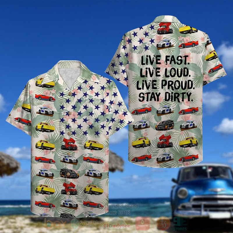 Dirt Track Raci Live Proud Stay Dirt American Dirt Track Car Hawaiian Shirt 1 2 3