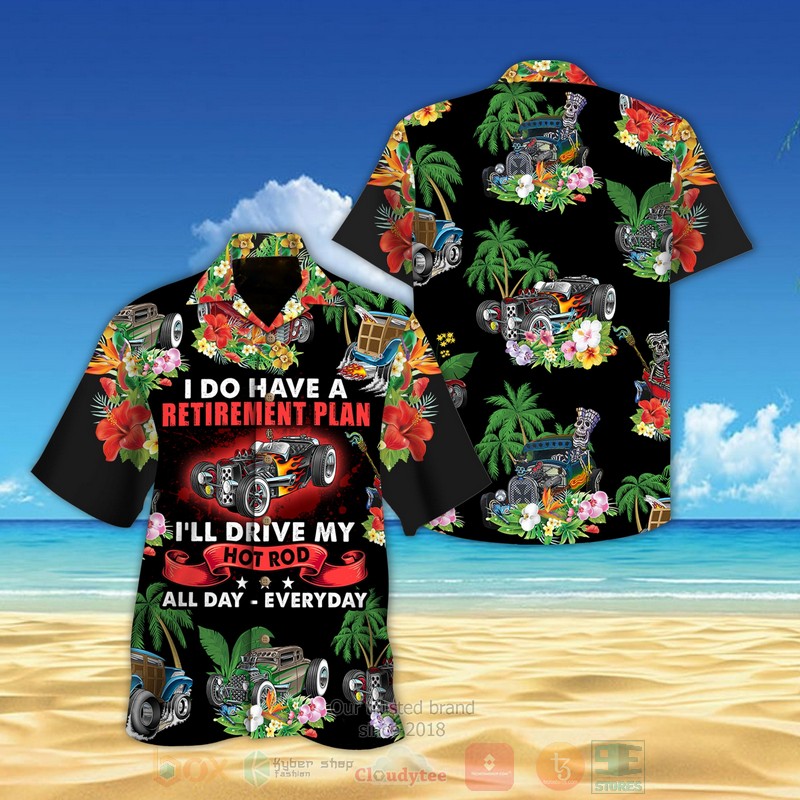 Drag Racing Retirement Plan Hawaiian Shirt 1