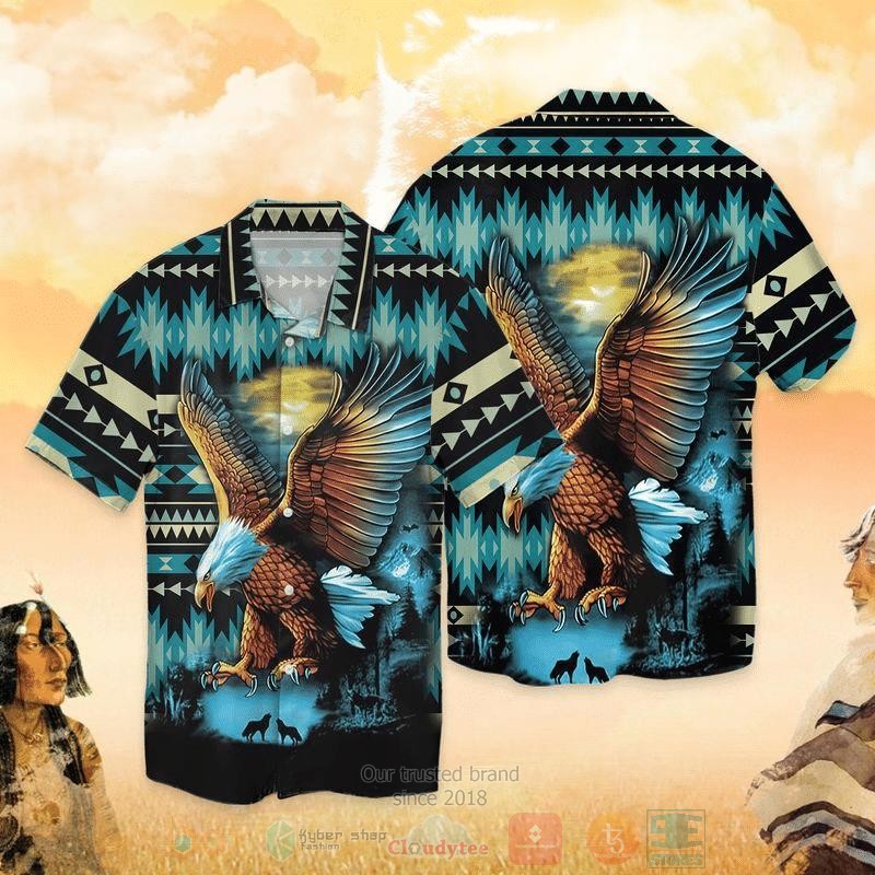 Eagle Native Viking Short Sleeve Hawaiian Shirt