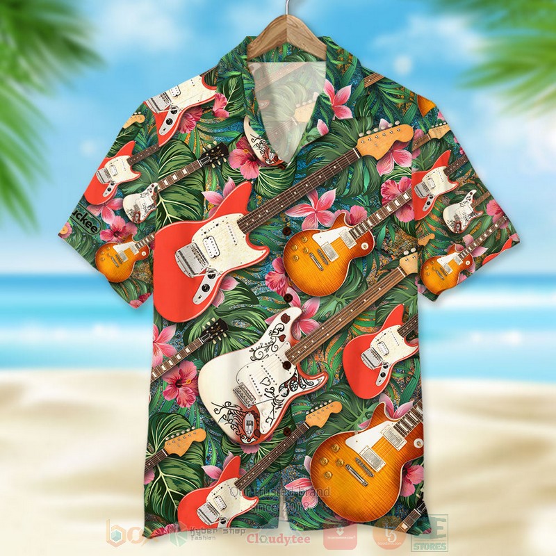 Electric Guitar Hawaiian Shirt 1 2 3
