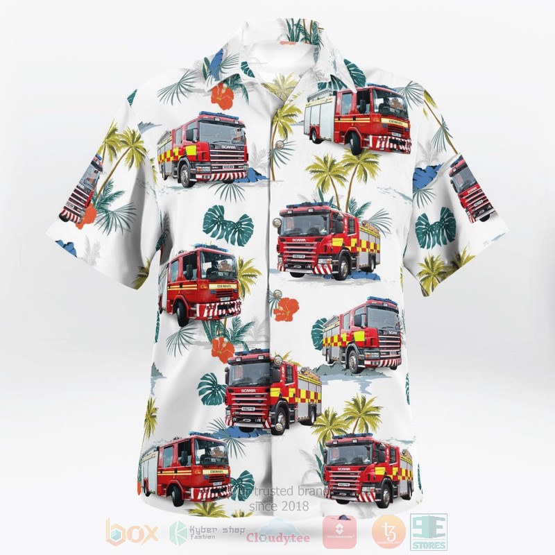 England United Kingdom Hereford and Worcester Fire And Rescue Service Hawaiian Shirt 1