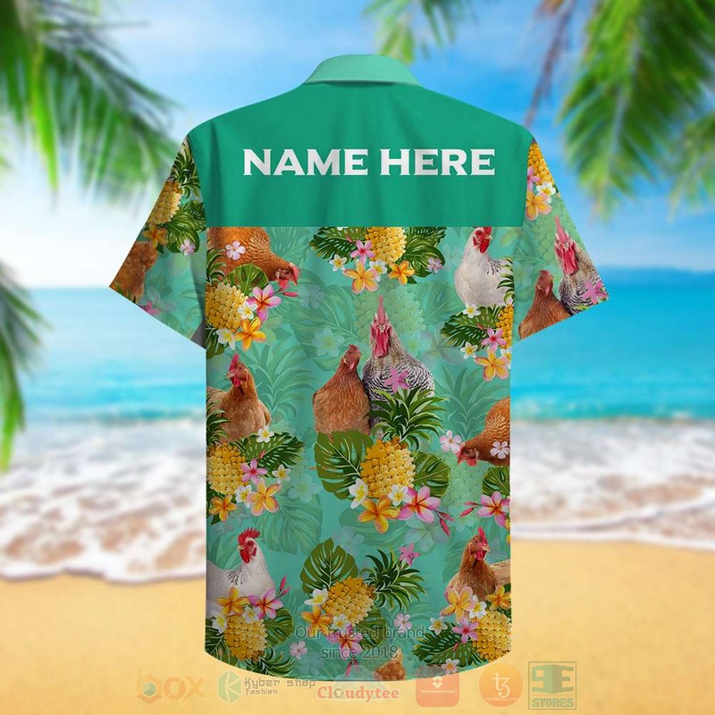 Farmers Chicken Flora Custom Name Hawaiian Shirt 1