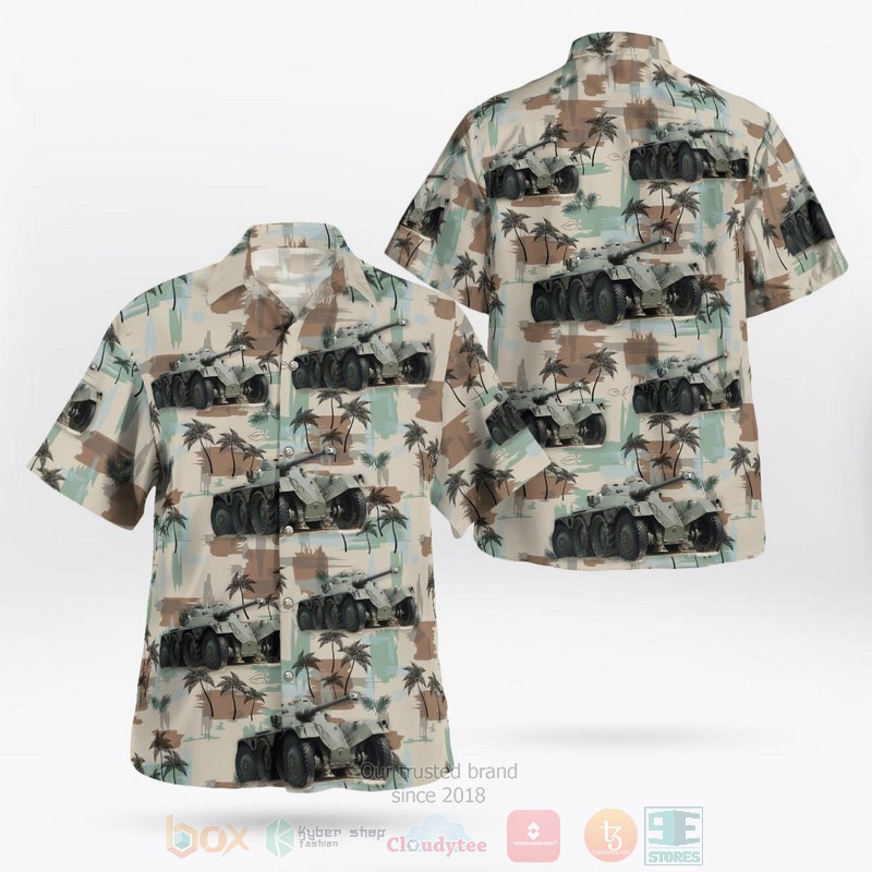French Army Panhard EBR Hawaiian Shirt