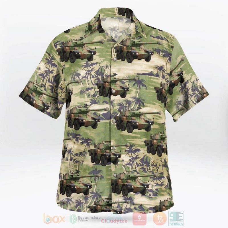 French Army Panhard ERC 90 Sagaie Hawaiian Shirt 1