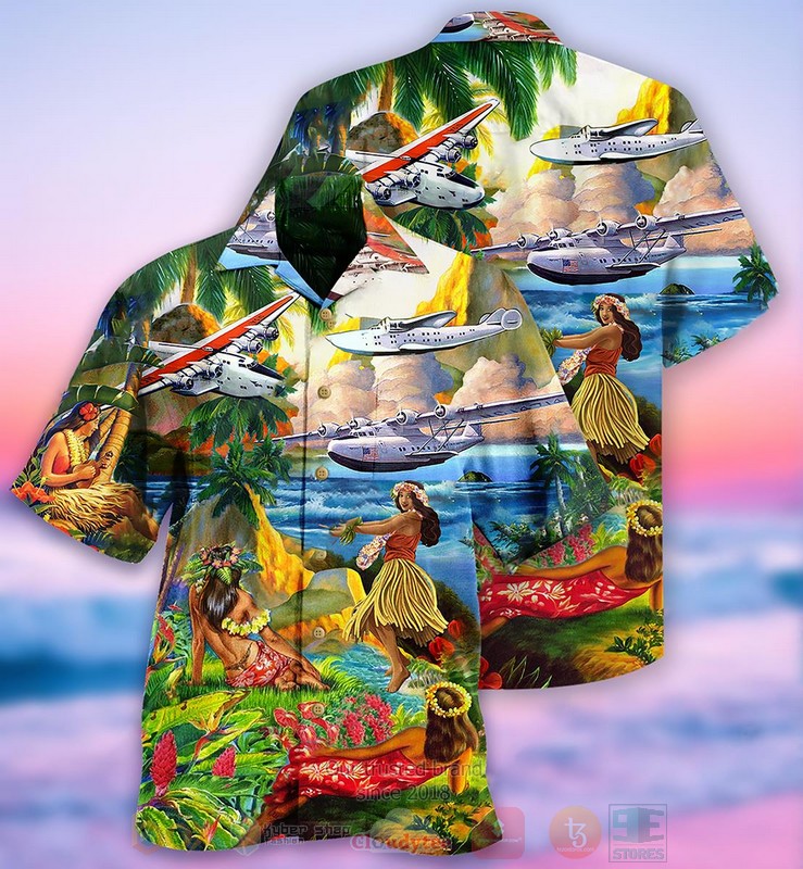 Girls Hula Dancing Hawaiian Shirt 1
