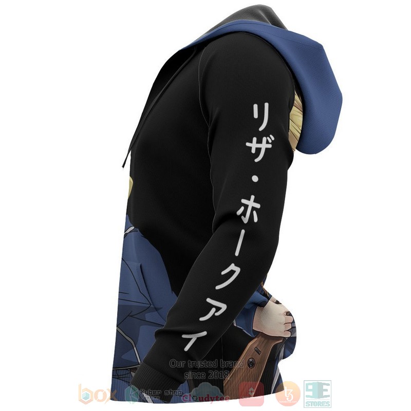 Hawkeye Riza Custom Fullmetal Alchemist Anime 3D Hoodie Bomber Jacket 1 2 3 4 5