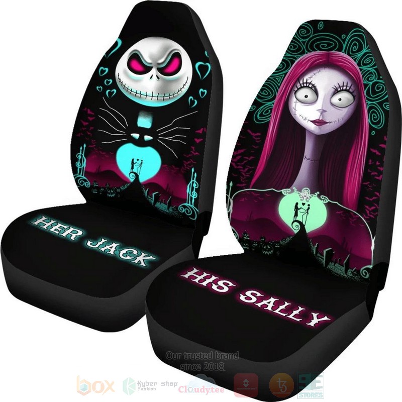 Her Jack His Sally Car Seat Cover 1