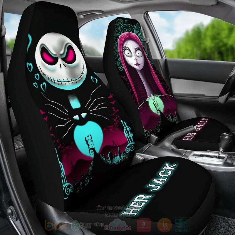 Her Jack His Sally Car Seat Cover 1 2