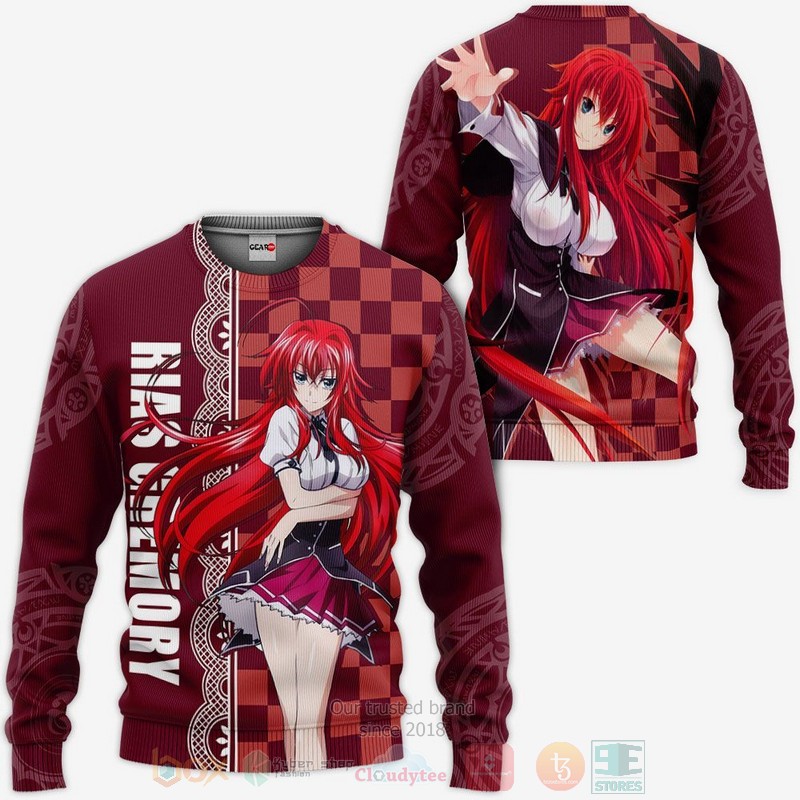 High School DXD Rias Gremory Anime 3D Hoodie Bomber Jacket 1
