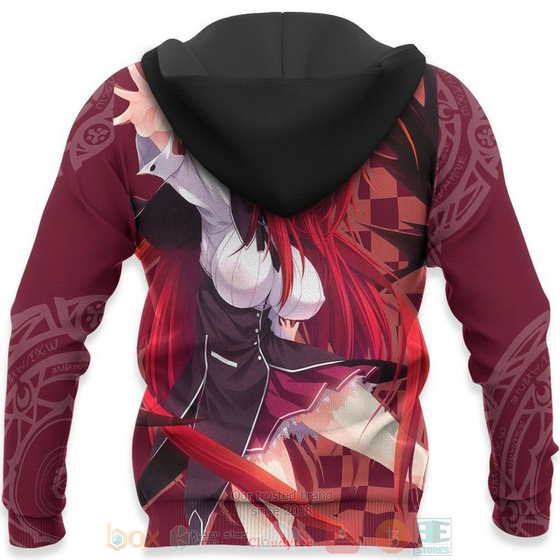 High School DXD Rias Gremory Anime 3D Hoodie Bomber Jacket 1 2 3 4