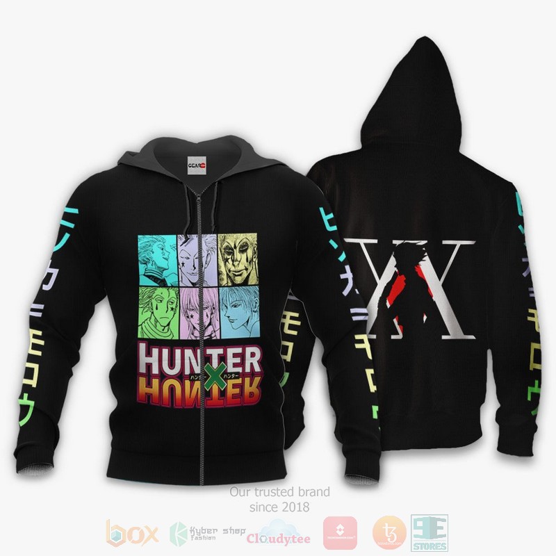 Hisoka Custom Hunter x Hunter Anime Black 3D Hoodie Bomber Jacket