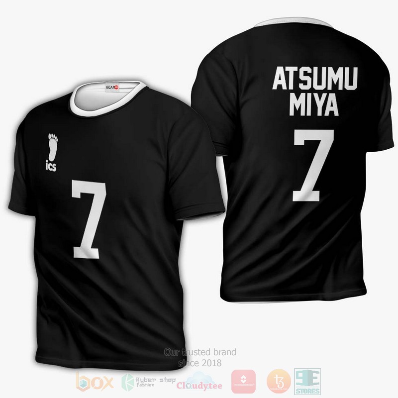 Inarizaki Atsumu Miya Uniform Number 7 Haikyuu Anime 3D Hoodie Shirt 1 2