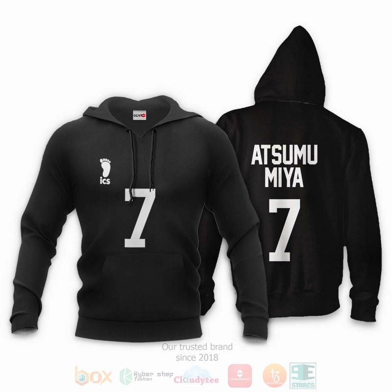 Inarizaki Atsumu Miya Uniform Number 7 Haikyuu Anime 3D Hoodie Shirt 1 2 3