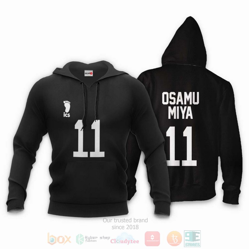 Inarizaki Osamu Miya Uniform Number 11 Haikyuu Anime 3D Hoodie Shirt 1 2 3