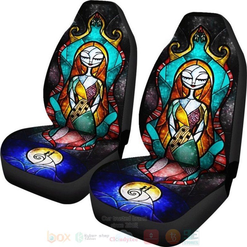 Jack Sally The Nightmare Before Christmas Pattern Car Seat Cover 1