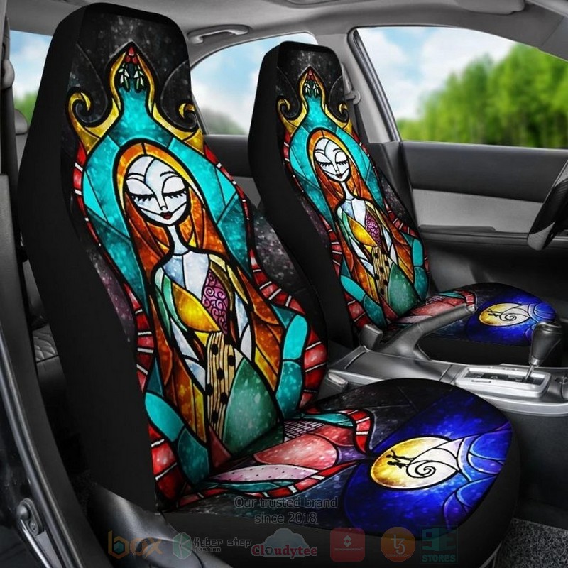 Jack Sally The Nightmare Before Christmas Pattern Car Seat Cover 1 2 3