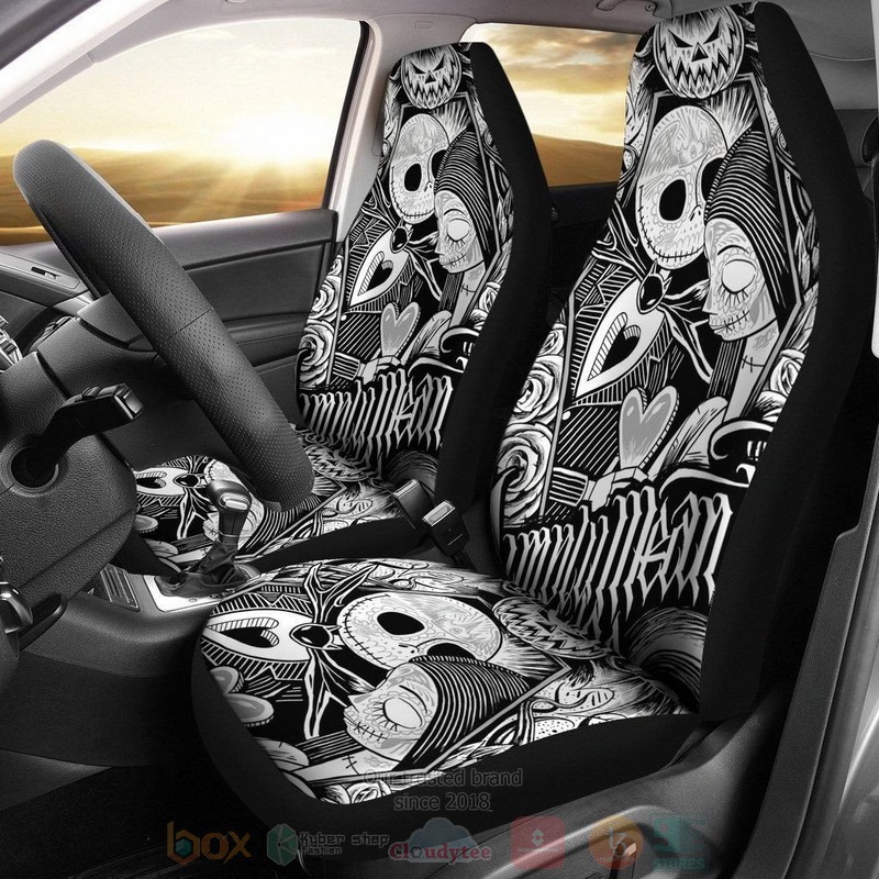 Jack Skellington and Sally The Nightmare Before Car Seat Cover