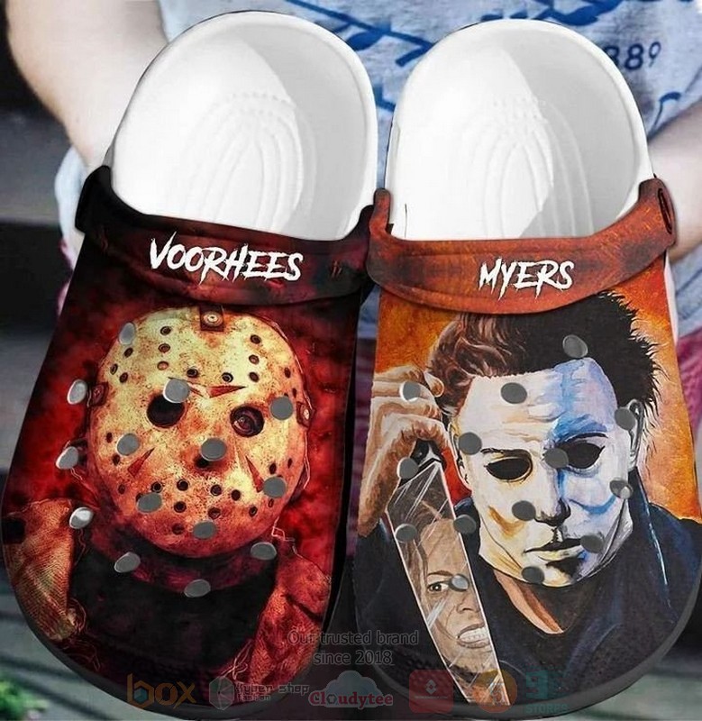 Jason Voorhees And Michael Myers Halloween Crocs Clog Shoes