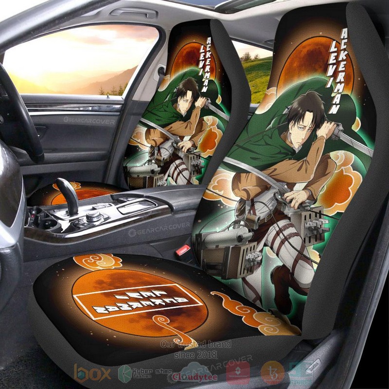 Levi Ackerman Attack On Titan Anime Car Seat Cover 1