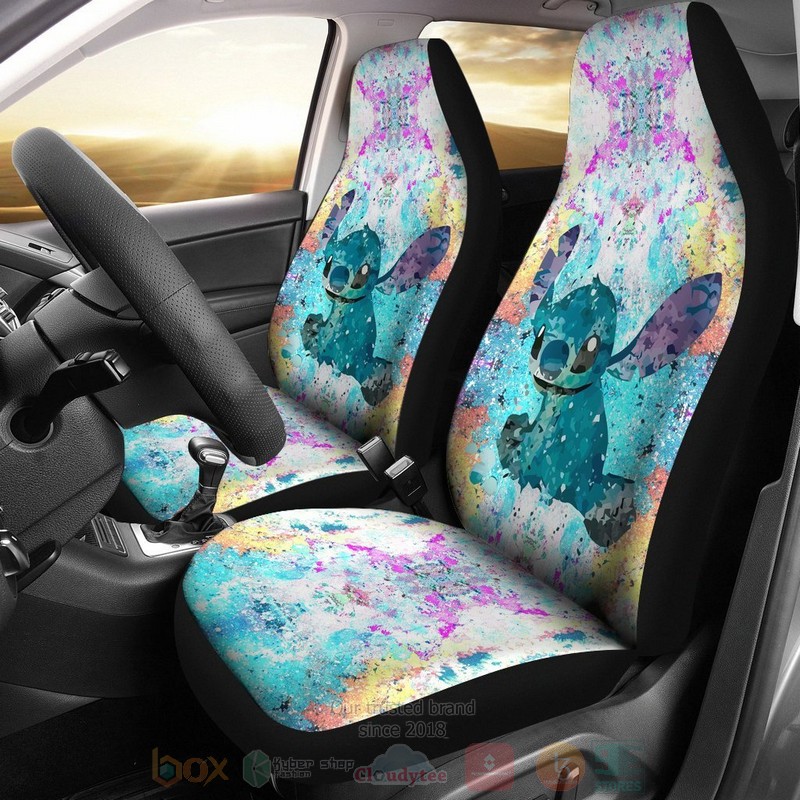 Lilo and Stitch Watercolor Car Seat Cover