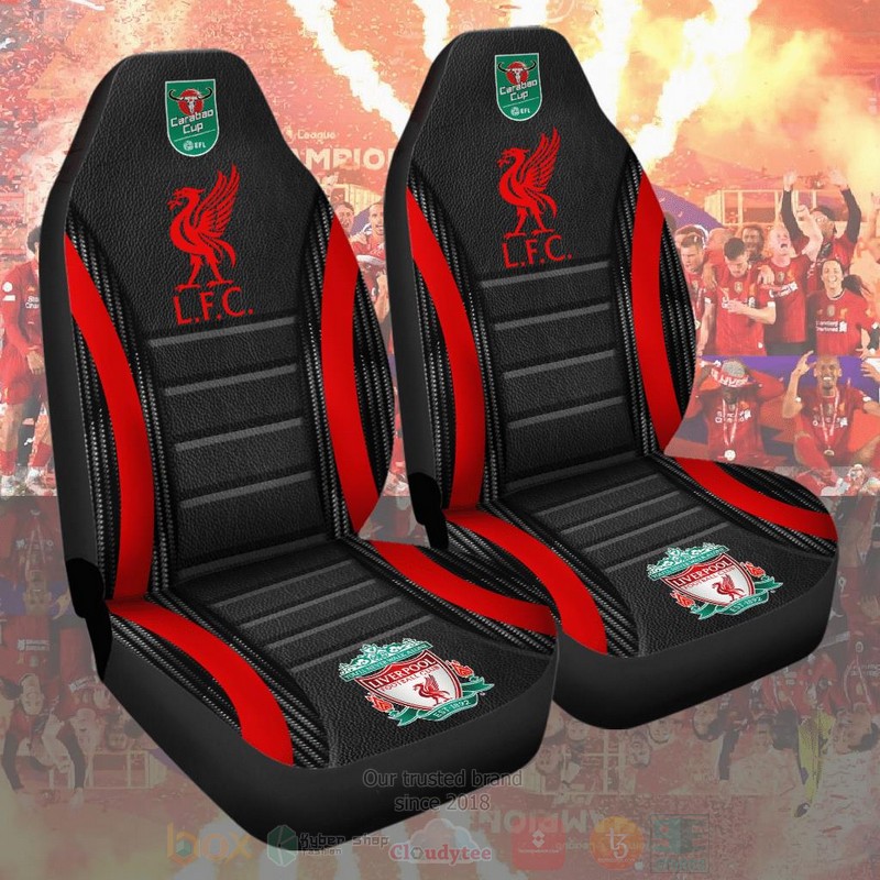 Liverpool Carabao cup Black Red Car Seat Cover 1