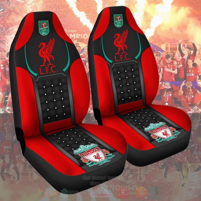Liverpool Carabao cup Red Black Car Seat Cover 1