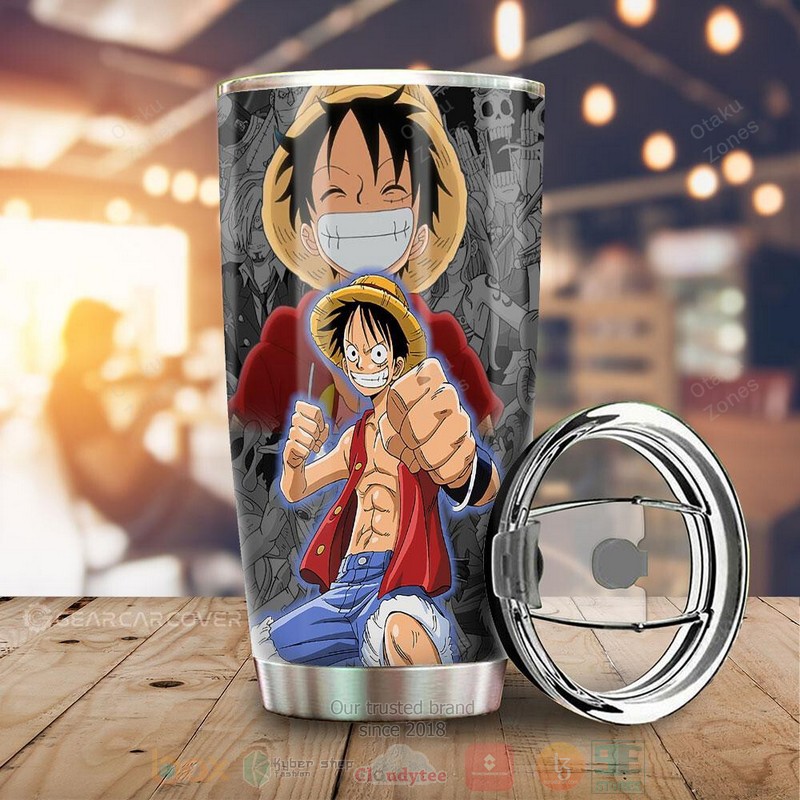 Luffy and Ace One Piece Anime Tumbler 1