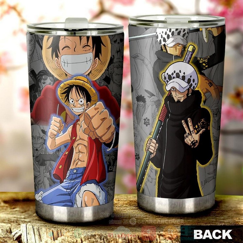 Luffy and Law One Piece Anime Tumbler