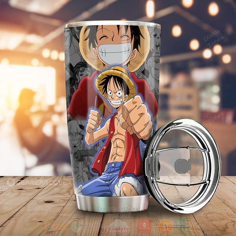 Luffy and Law One Piece Anime Tumbler 1