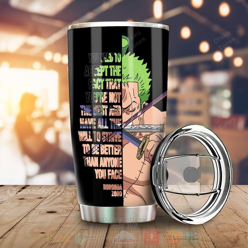 Luffy and Zoro One Piece Anime Tumbler 1