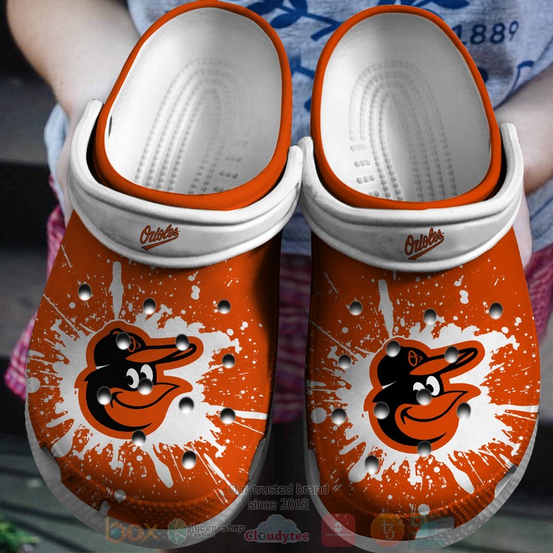 MLB Baltimore Orioles Orange White Crocband Crocs Clog Shoes