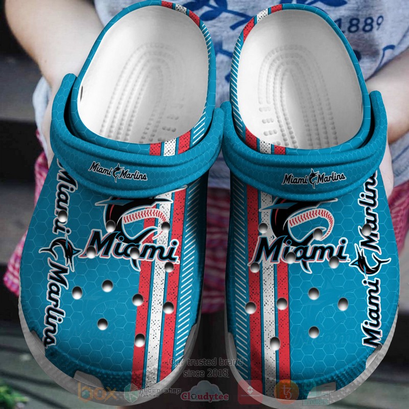 MLB Miami Marlins Blue Crocband Crocs Clog Shoes