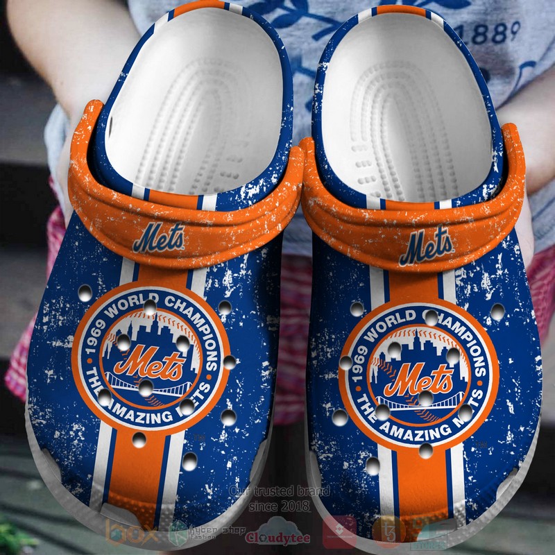 MLB New York Mets 1969 World Champions The Amazing Mets Crocband Crocs Clog Shoes