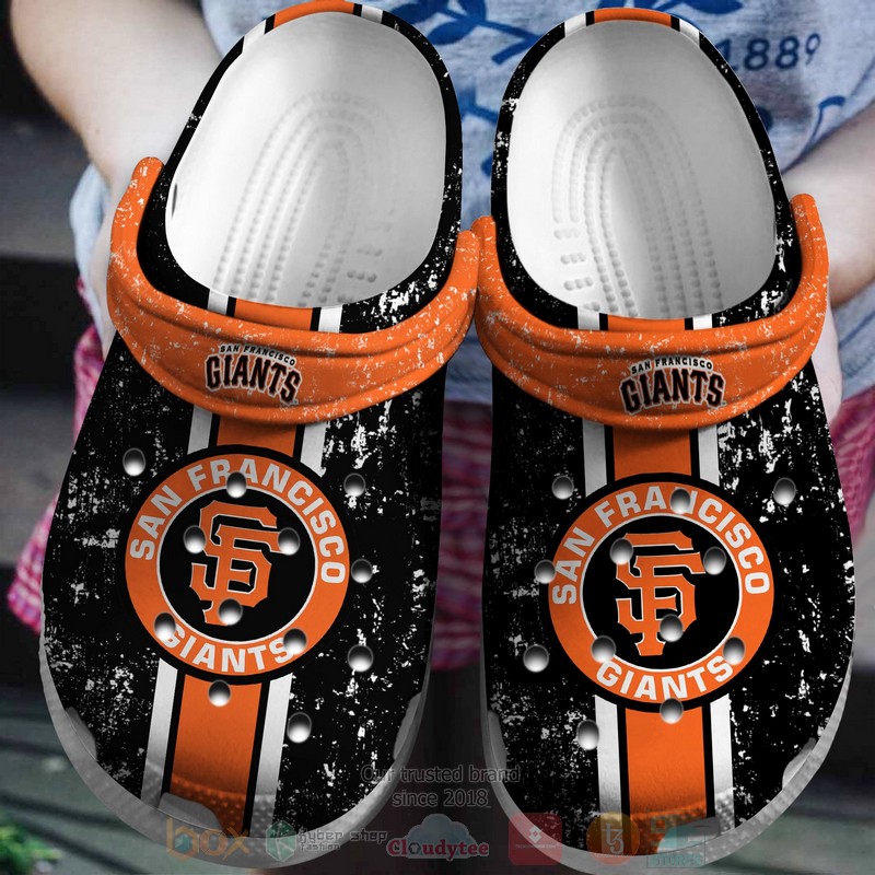 MLB San Francisco Giants Black Orange Crocband Crocs Clog Shoes