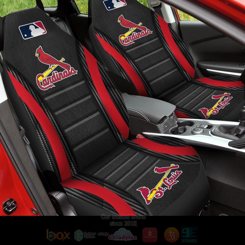 MLB St. Louis Cardinals Black Car Seat Cover