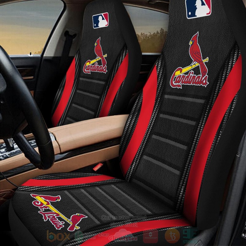 MLB St. Louis Cardinals Black Car Seat Cover 1