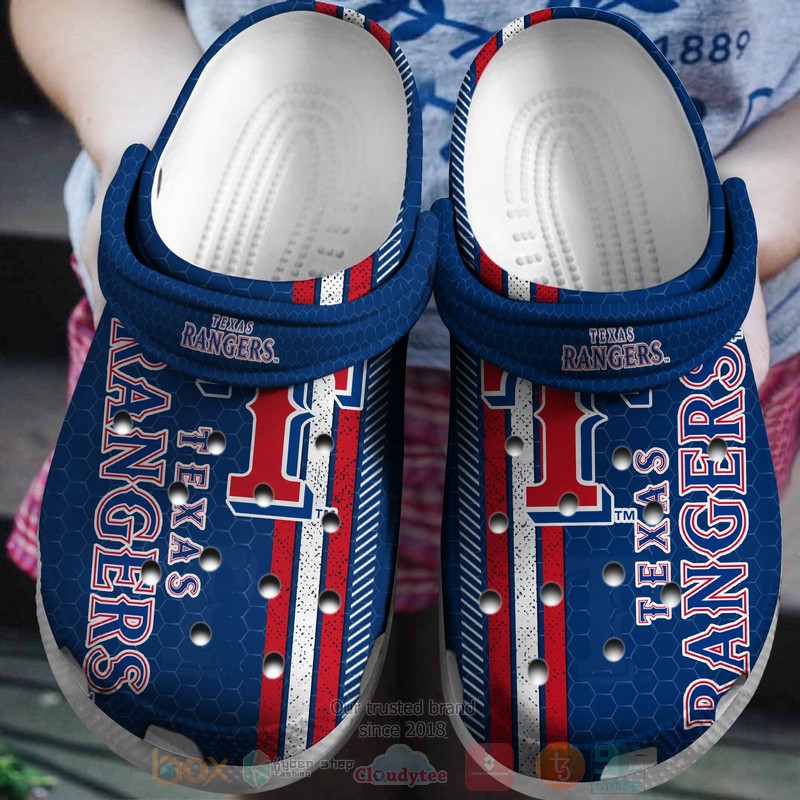 MLB Texas Rangers Blue Crocband Crocs Clog Shoes