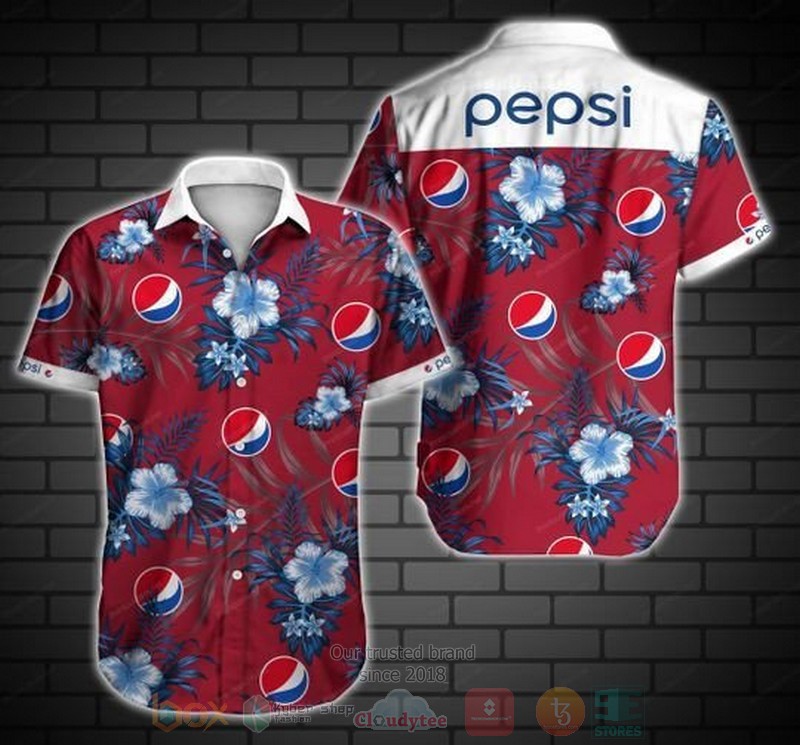 Pepsi Short Sleeve Hawaiian Shirt