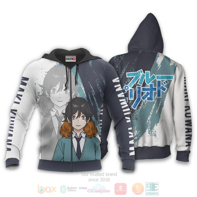 Maki Kuwana Custom Anime Blue Period 3D Hoodie Bomber Jacket