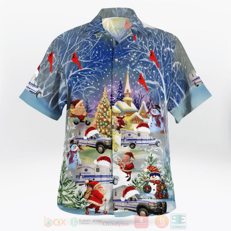 Marfa City County EMS Christmas Hawaiian Shirt 1