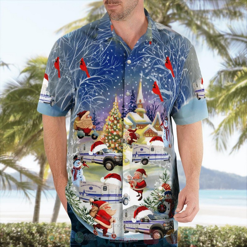 Marfa City County EMS Christmas Hawaiian Shirt 1 2