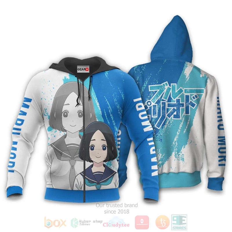 Maru Mori Custom Anime Blue Period 3D Hoodie Bomber Jacket