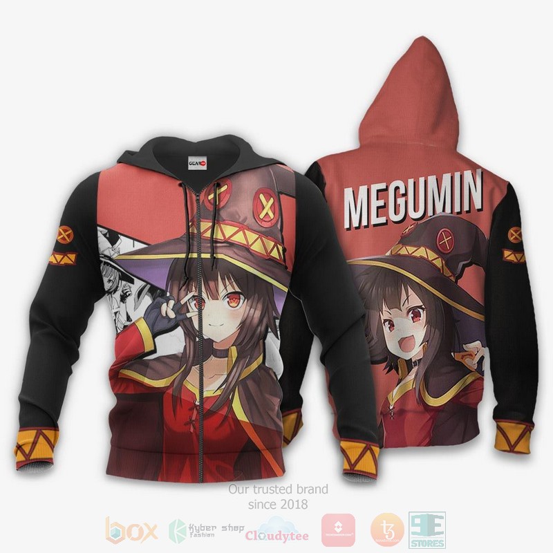 Megumin KonoSuba Anime 3D Hoodie Bomber Jacket