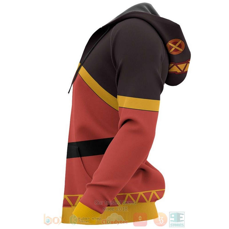 Megumin Uniform KonoSuba Anime 3D Hoodie Bomber Jacket 1 2 3 4 5