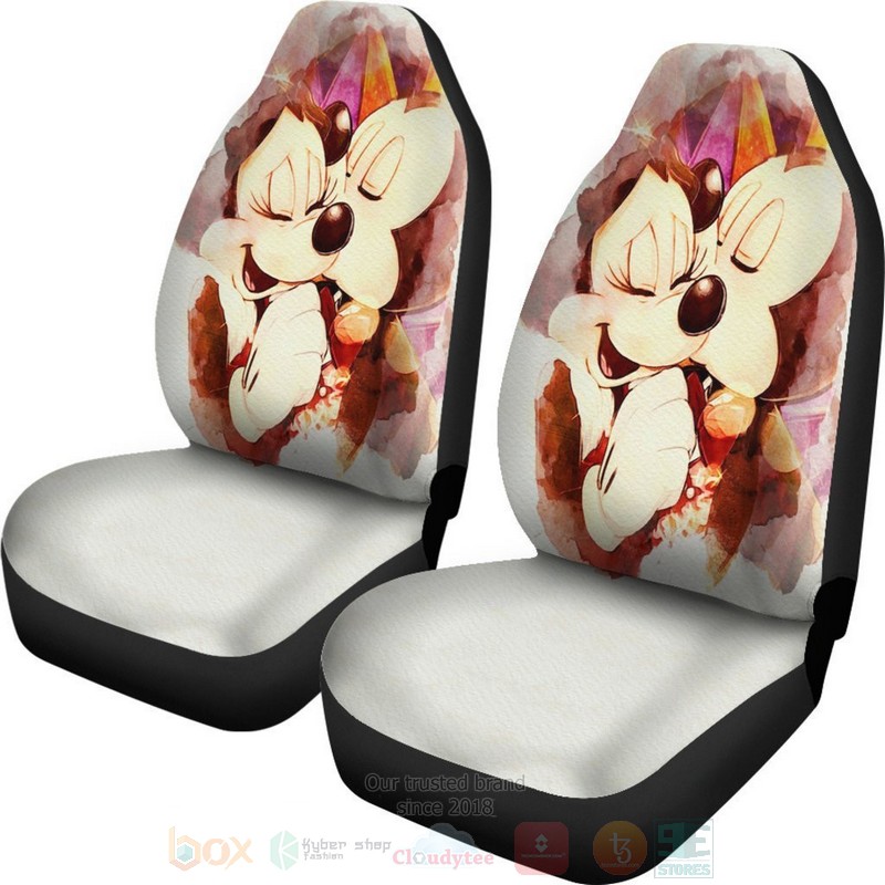 Mickey Mouse and Minnie Mouse Loves Disney Car Seat Cover 1