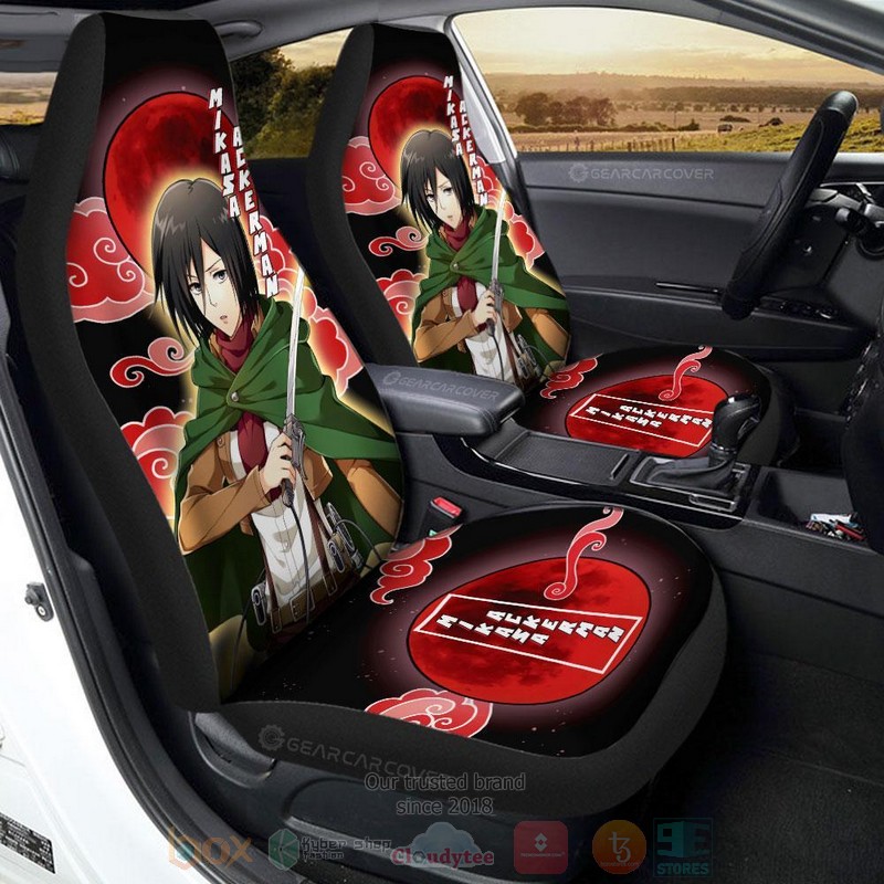 Mikasa Ackerman Attack On Titan Anime Car Seat Cover