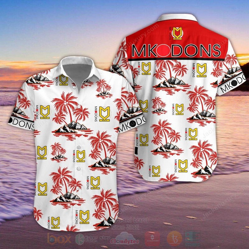 Milton Keynes Dons Hawaiian Shirt Short