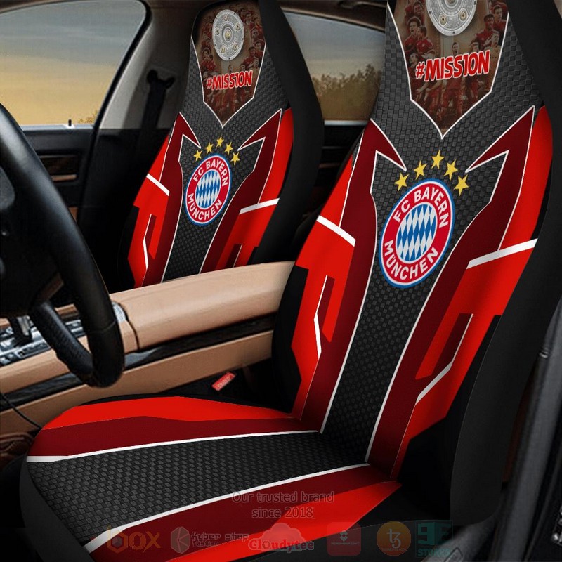 Mission Fc Bayern Munchen Black Red Car Seat Cover 1